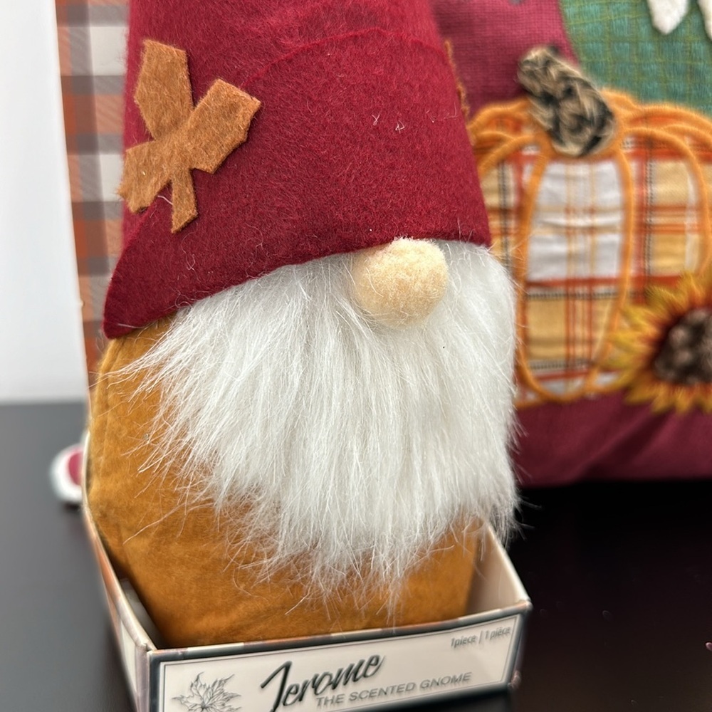 Gnome Pumpkin Fall Pillow and Apple Cider Scented‎ Gnome decoration - Picture 8 of 12